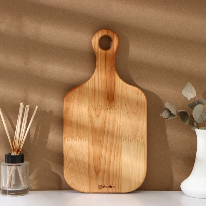 Набор разделочных досок на подставке 2 шт Adelica, 35&times;18&times;2 см, подставка 16&times;8,5&times;4 см, масло в подарок 100 мл, пропитаны минеральным маслом, берёза, в подарочной коробке