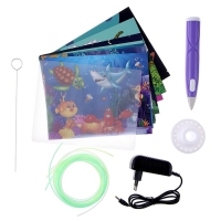 3D ручка, набор PCL пластика светящегося в темноте, цвет фиолетовый 3D ручка, набор PCL пластика светящегося в темноте, цвет фиолетовый