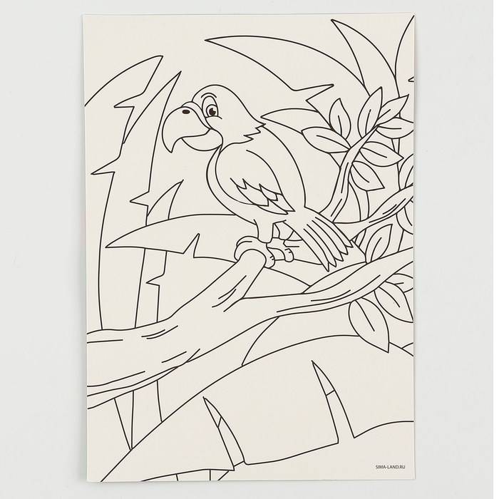 Аппликация стразами для детей &laquo;Попугай&raquo;, набор для творчества, А5