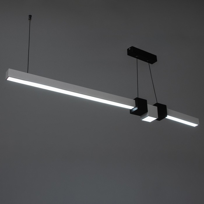 Светильник с ПДУ Светильник с ПДУ "Наоми" LED 20Вт 3000-6000К бело-черный 120х100 см