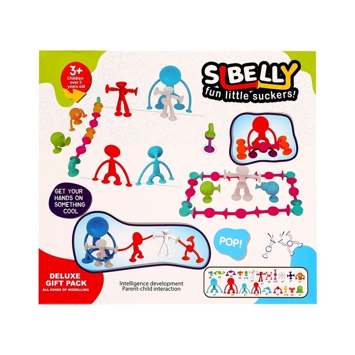 Конструктор &laquo;Забавные присоски&raquo;, 64 детали