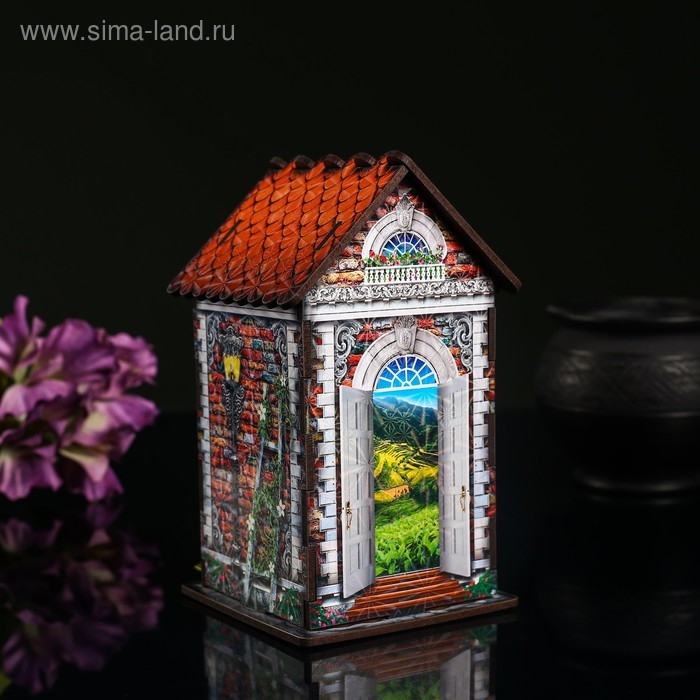 Чайный домик "Дом из красного кирпича", 9,8&times;9,8&times;17,4 см