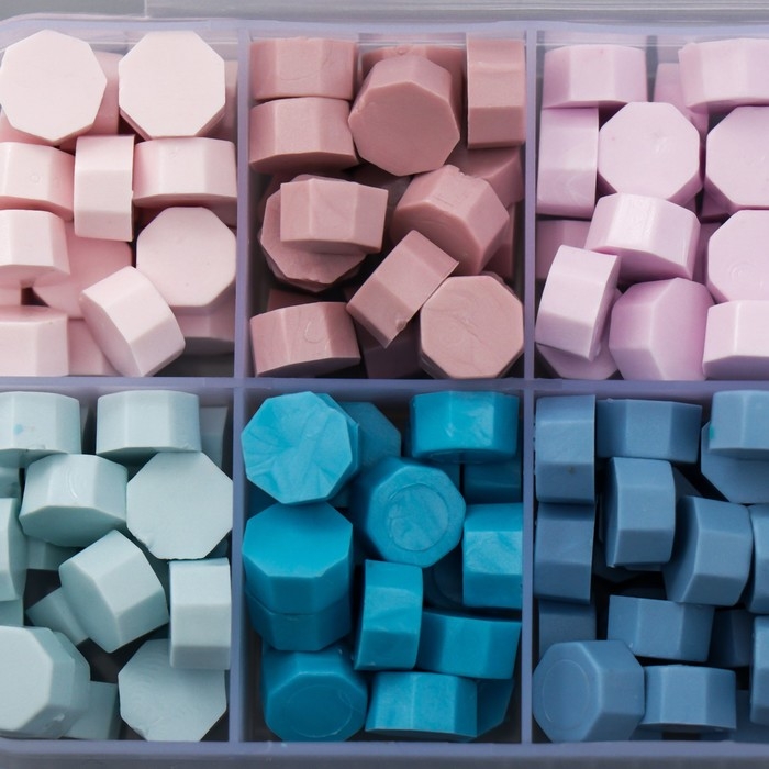 Набор сургуча Набор сургуча "Розовый и голубой" пастель матовый 10 цветов 12,7х6,5х2 см