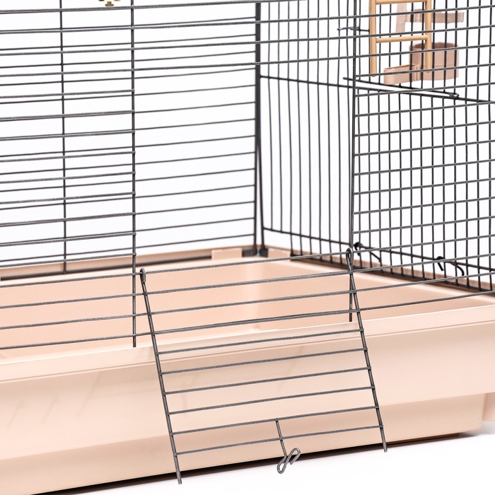 Клетка для птиц "Пижон" №104, разборная, 1 секция, 58 х 40 х 48см, бежевая