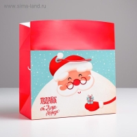 Пакет-коробка &laquo;Дед мороз&raquo;, 28 х 20 х 13 см, Новый год
