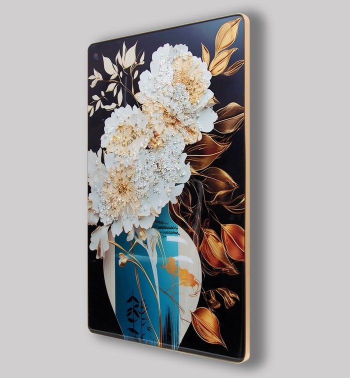 Картина акрил "Цветы в вазе стиль" 60х39,5 см
