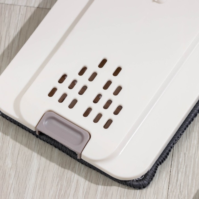 Швабра с отжимом и ведро Доляна: ведро с 2 отсеками 21&times;18&times;37, швабра 32&times;12&times;128 см, отсек= 4 л, дополнительная насадка из микрофибры