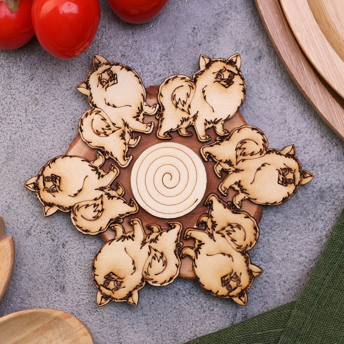 Подставка под горячее &laquo;Шпиц&raquo;, 12см, можжевельник 10398275