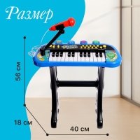 Синтезатор напольный «Музыкальный мир», световые, звуковые эффекты, с микрофоном Синтезатор напольный «Музыкальный мир», световые, звуковые эффекты, с микрофоном
