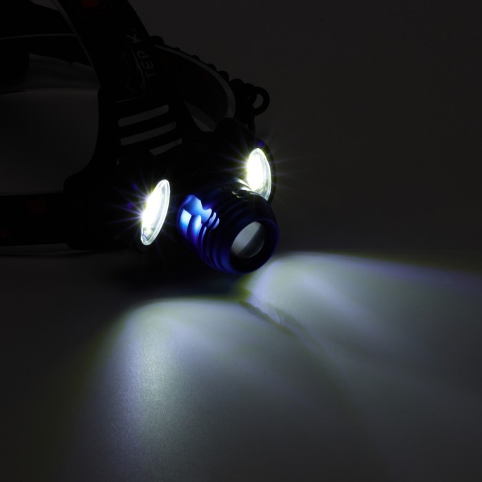 Фонарь налобный аккумуляторный Фонарь налобный аккумуляторный "Мастер К", 1200 мАч, 4 режима, 7.5 х 8 см