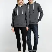 Толстовка на молнии с капюшоном Siverga, темно-серая (графит), размер S