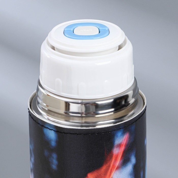 Термос &laquo;Огонь&raquo; в кожзаме, MODE FORREST, 750 мл, время сохранения тепла 16-18 ч