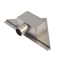 Трап TIM BAD412002, горизонтальный, угловой, 200 х 200 мм, гидро+сухая защита от запаха Трап TIM BAD412002, горизонтальный, угловой, 200 х 200 мм, гидро+сухая защита от запаха