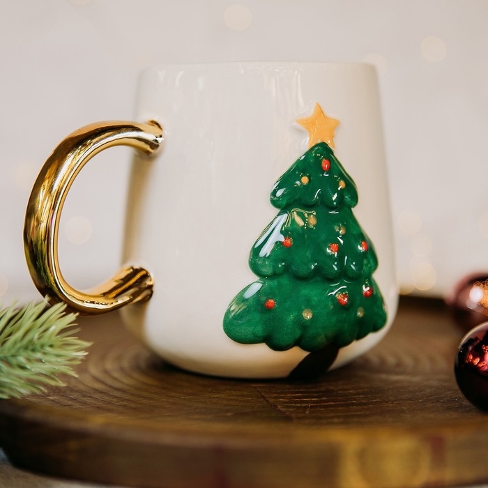 Новый год! Кружка новогодняя керамическая &laquo;Ёлочка&raquo;, 600 мл, цвет белый