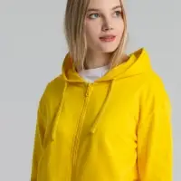 Толстовка на молнии с капюшоном Siverga 2.0, желтая, размер XL