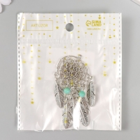 Декор металл для творчества "Ловец снов с бирюзой" 7,5х2,8 см Декор металл для творчества "Ловец снов с бирюзой" 7,5х2,8 см