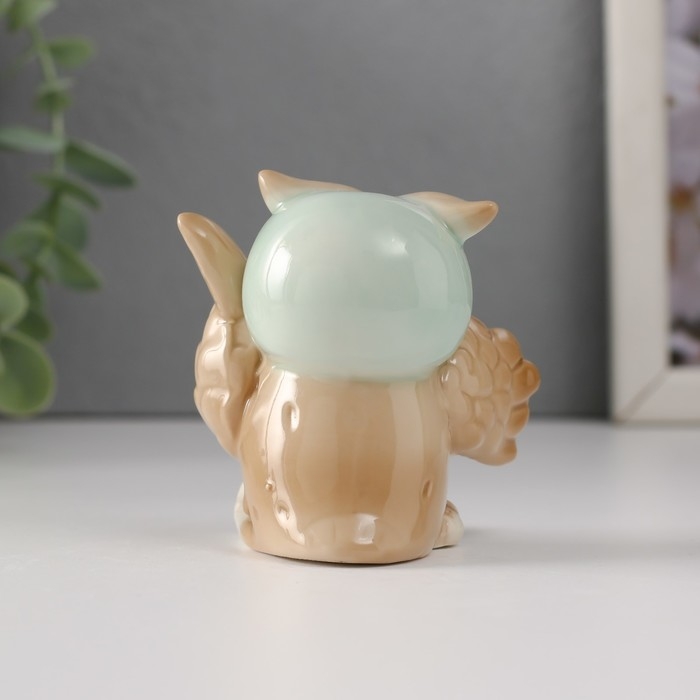 Сувенир керамика Сувенир керамика "Маленький филин с пером и бумагой" 6,5х5,6х6,4 см