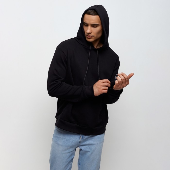 Худи мужское MINAKU "Решайся", цвет чёрный, размер 48