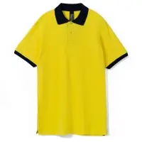 Рубашка поло Prince 190, желтая с темно-синим, размер M