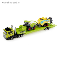 Грузовик металлический &laquo;Ферма&raquo; с трактором, МИКС