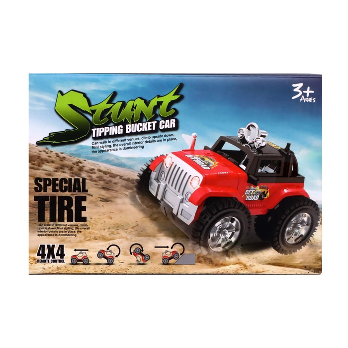 Машина перевёртыш радиоуправляемая &laquo;Полиция&raquo;, работает от батареек, цвет красный