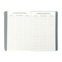 Еженедельник датир 2025г мягк обл иск кож А5 80л ESCALADA, бл тис, кр бл 70 г/м&sup2;, синий