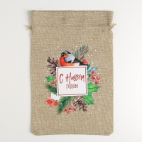 Мешок с термонаклейкой &laquo;Снегирь&raquo;, 20 х 30 см +/- 1.5 см, Новый год