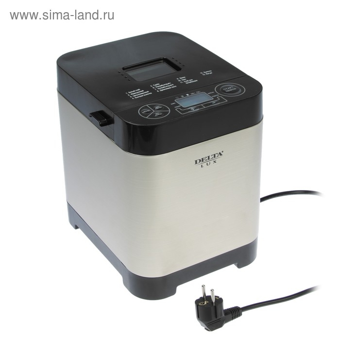 Хлебопечка DELTA LUX DL-8008В, 500 Вт, 13 программ, ускоренная выпечка, таймер, золотистая Хлебопечка DELTA LUX DL-8008В, 500 Вт, 13 программ, ускоренная выпечка, таймер, золотистая