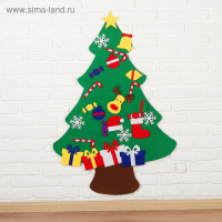 Игра из фетра «Ёлочка», украшения на липучках, размер 95×70 см Игра из фетра «Ёлочка», украшения на липучках, размер 95×70 см