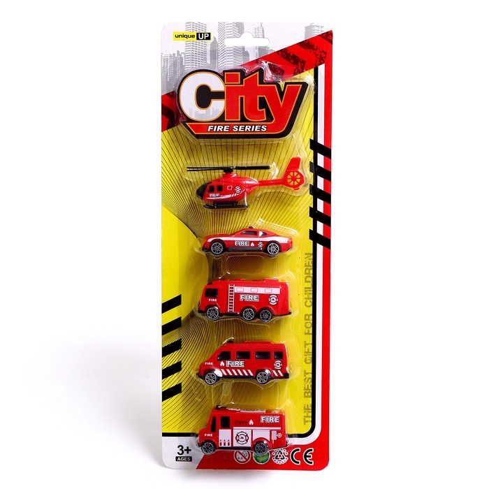 Набор машин &laquo;Пожарная служба&raquo;, 5 штук