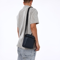 Сумка мужская на молниях, наружный карман, цвет серый Сумка мужская на молниях, наружный карман, цвет серый
