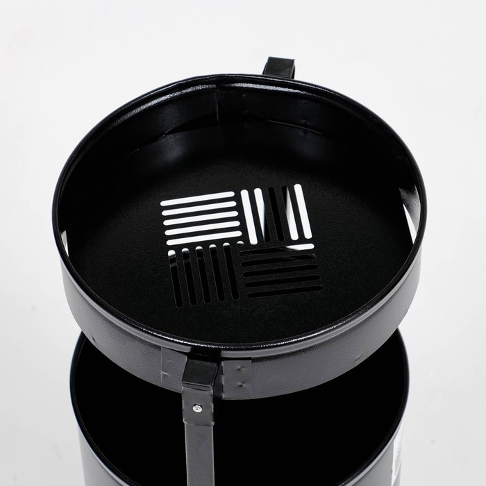 Урна уличная &laquo;Меркурий&raquo; 21 л, 32 х 70 х 28,5 см, черная, бак 0,6 мм