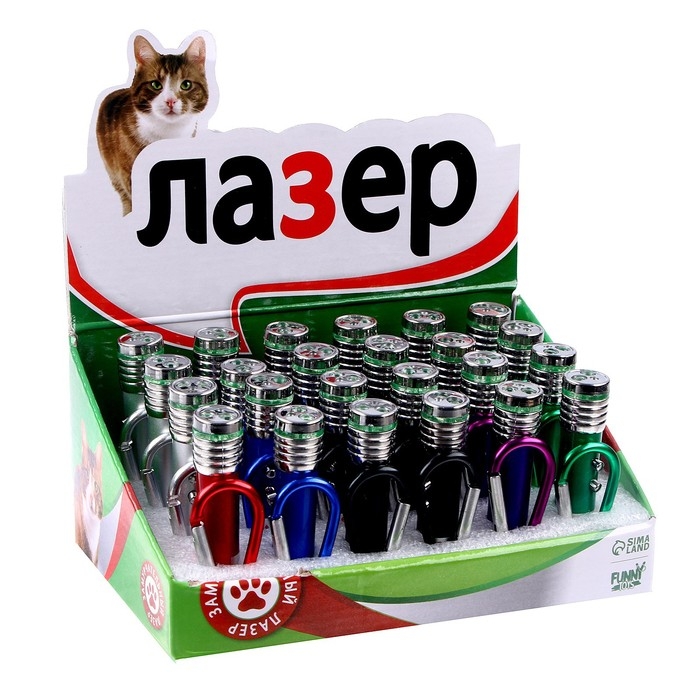Лазер «Для кошачьего веселья», цвета МИКС, в шоубоксе Лазер «Для кошачьего веселья», цвета МИКС, в шоубоксе