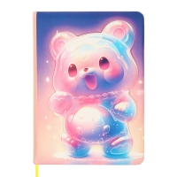 Записная книжка подарочная 96л,линия, цветной срез,обложка ПВХ 3D Мишка (17,7х12,4см) Записная книжка подарочная 96л,линия, цветной срез,обложка ПВХ 3D Мишка (17,7х12,4см)
