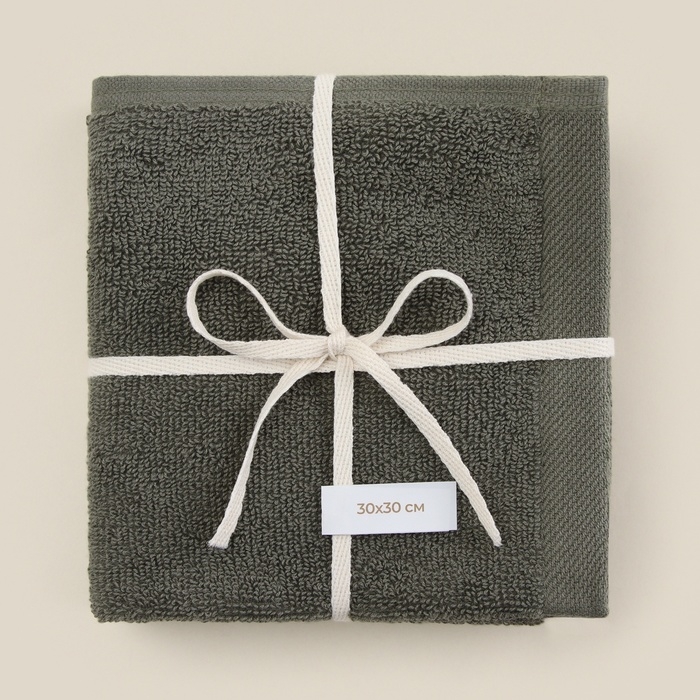Набор салфеток SL HOME: Basic Набор салфеток SL HOME: Basic "Олива" 30х30 см - 3 шт., 100% хлопок, 530 г/м2
