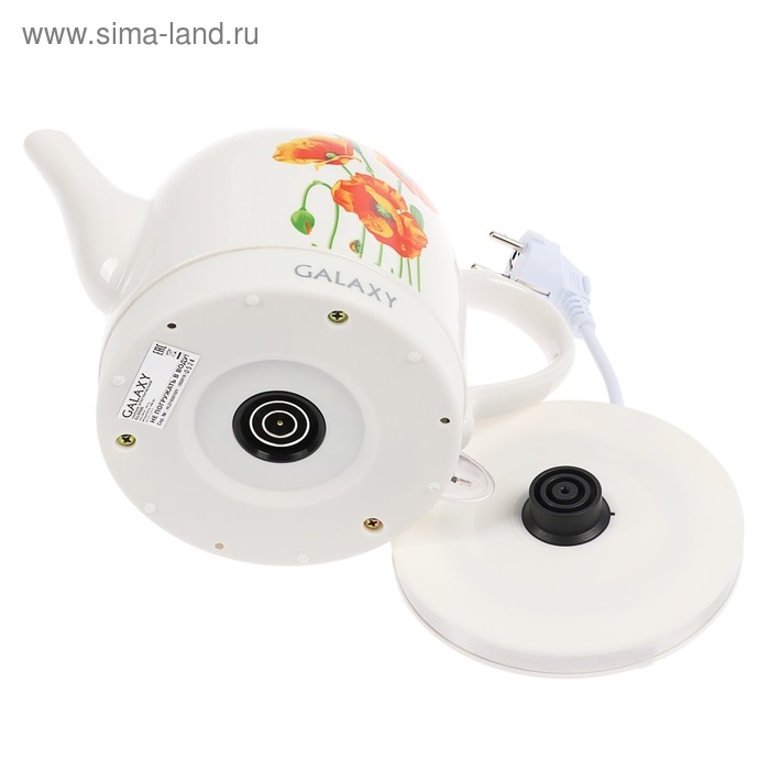 Чайник электрический Galaxy GL 0506, керамика, 1.4 л, 1400 Вт, белый Чайник электрический Galaxy GL 0506, керамика, 1.4 л, 1400 Вт, белый