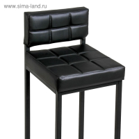 Стул барный ЛОФТ-1 со спинкой, Черный/Черный