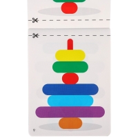 Пирамидка &laquo;Синий трактор&raquo;, 7 колец с конусом