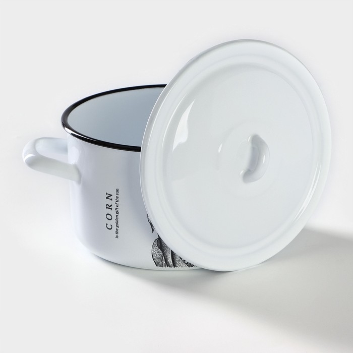 Кастрюля эмалированная цилиндрическая, 2,9 л, рисунок МИКС Кастрюля эмалированная цилиндрическая, 2,9 л, рисунок МИКС