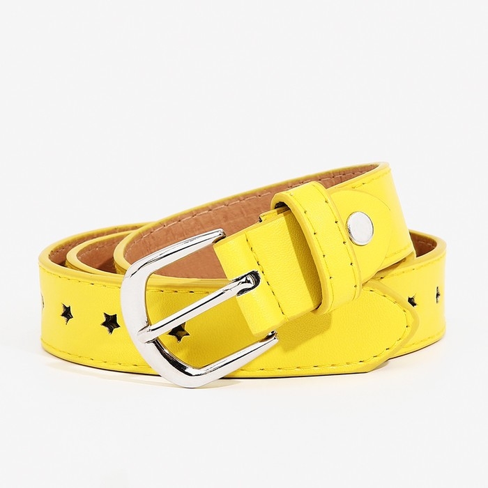 Ремень детский, ширина 2.3 см, винт, пряжка металл, цвет жёлтый Ремень детский, ширина 2.3 см, винт, пряжка металл, цвет жёлтый