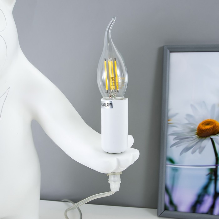 Настольная лампа Bear 1x40Вт E14 белый 30x30x41см