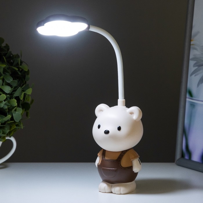 Ночник Ночник "Мишка" LED 2Вт бежево-шоколадный 7,5х7х12 см