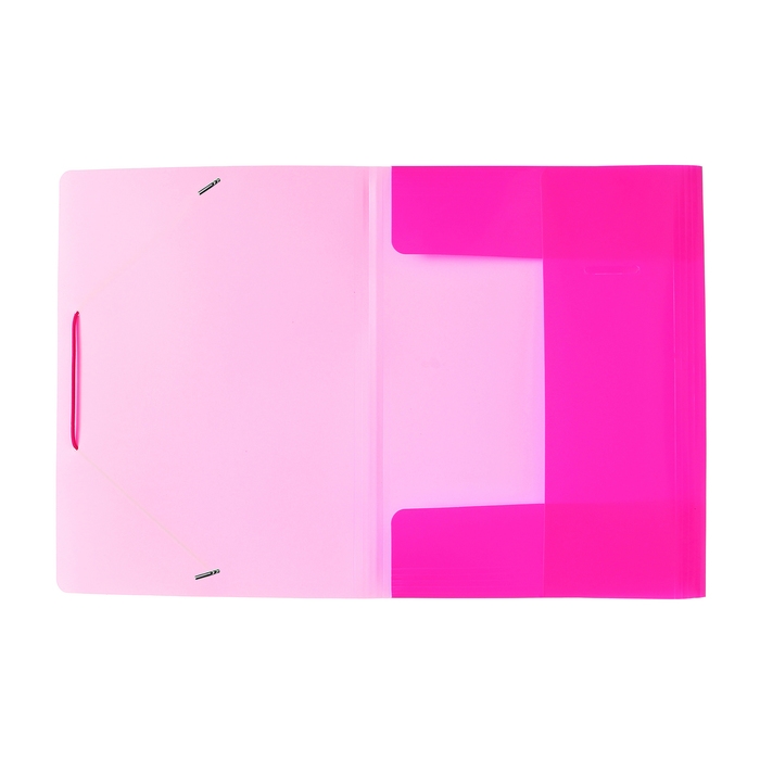 Папка на резинке А4, 500 мкм, Calligrata "Neon", корешок 30 мм, неоновая, розовая