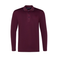 Поло мужское с длинным рукавом, цвет бордовый, размер 44 (S)