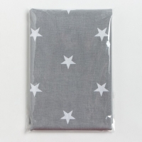 Пелёнка Крошка Я "Звёздочки" цв.серый, 73*120 см, 100% хлопок