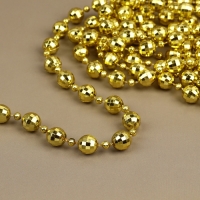 Бусы на нитях &laquo;Диско шар&raquo;, 10/4 мм, 2 м, цвет золотой