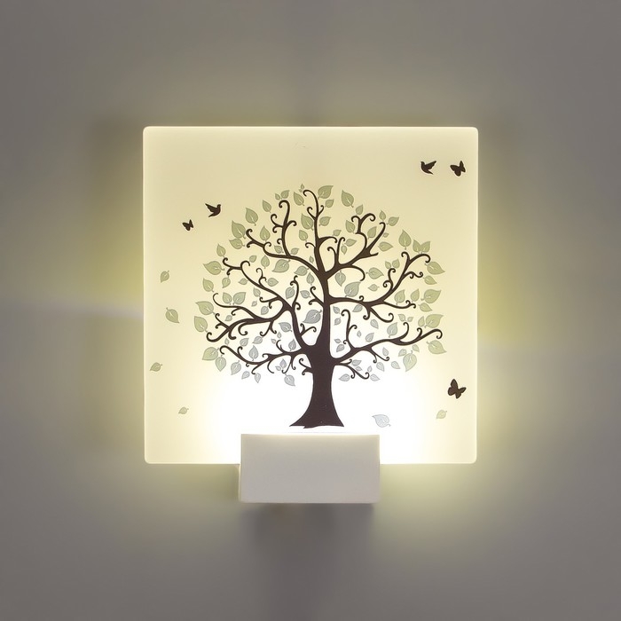 Бра "Дерево" LED 6Вт 4000К белый 24х6х24 см