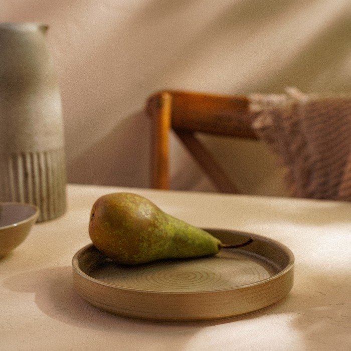 Тарелка обеденная фарфоровая SL Home «Песчаный бриз», d=21 см, цвет бежевый Тарелка обеденная фарфоровая SL Home «Песчаный бриз», d=21 см, цвет бежевый