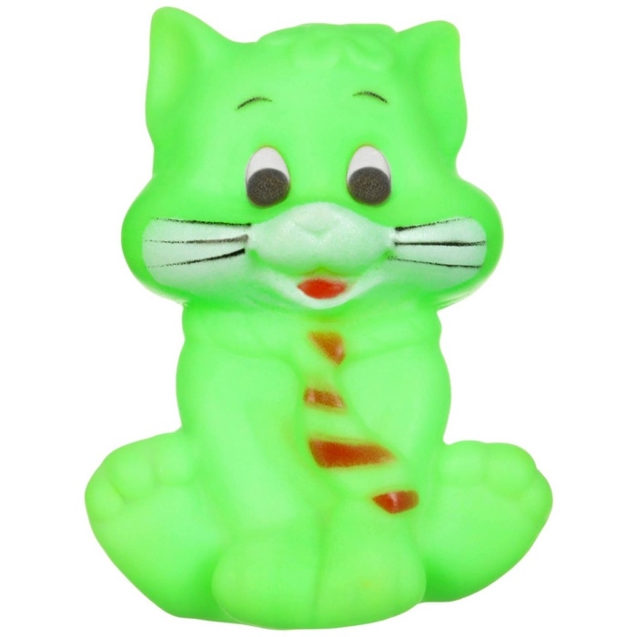 Резиновая игрушка для ванны &laquo;Котик&raquo;, с пищалкой, 1 шт, цвет МИКС, Крошка Я