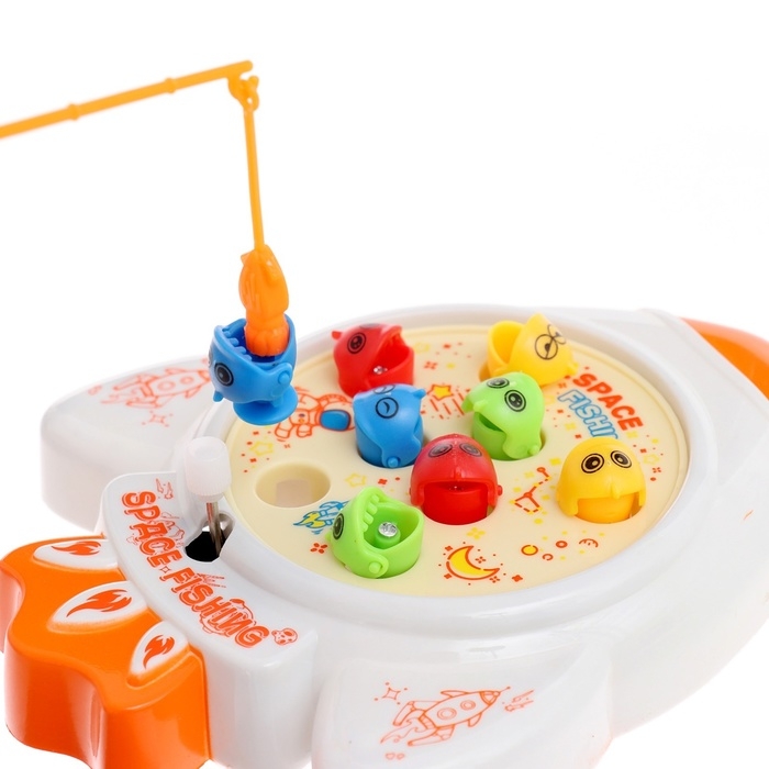 Рыбалка заводная «Ракета», 8 рыбок, с удочкой, МИКС Рыбалка заводная «Ракета», 8 рыбок, с удочкой, МИКС